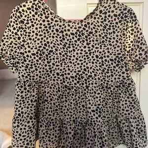 cheetah print blouse! size: small. flowy & classy.